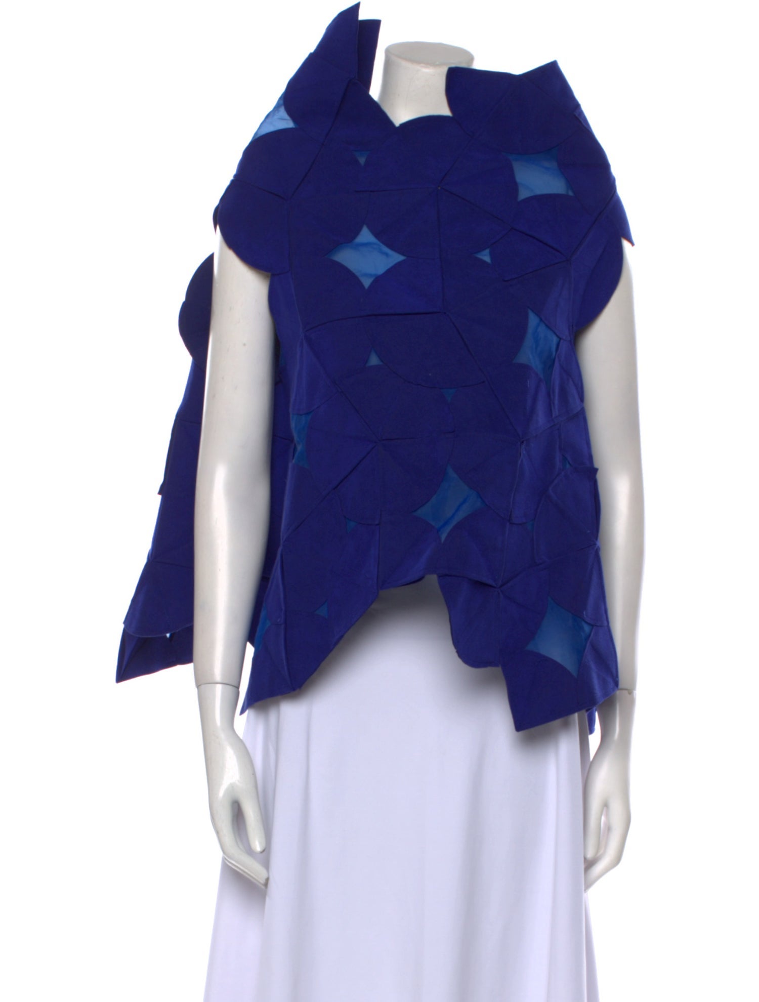 Junya Watanabe Comme des Garçons Faux Leather One-Shoulder Crop Top