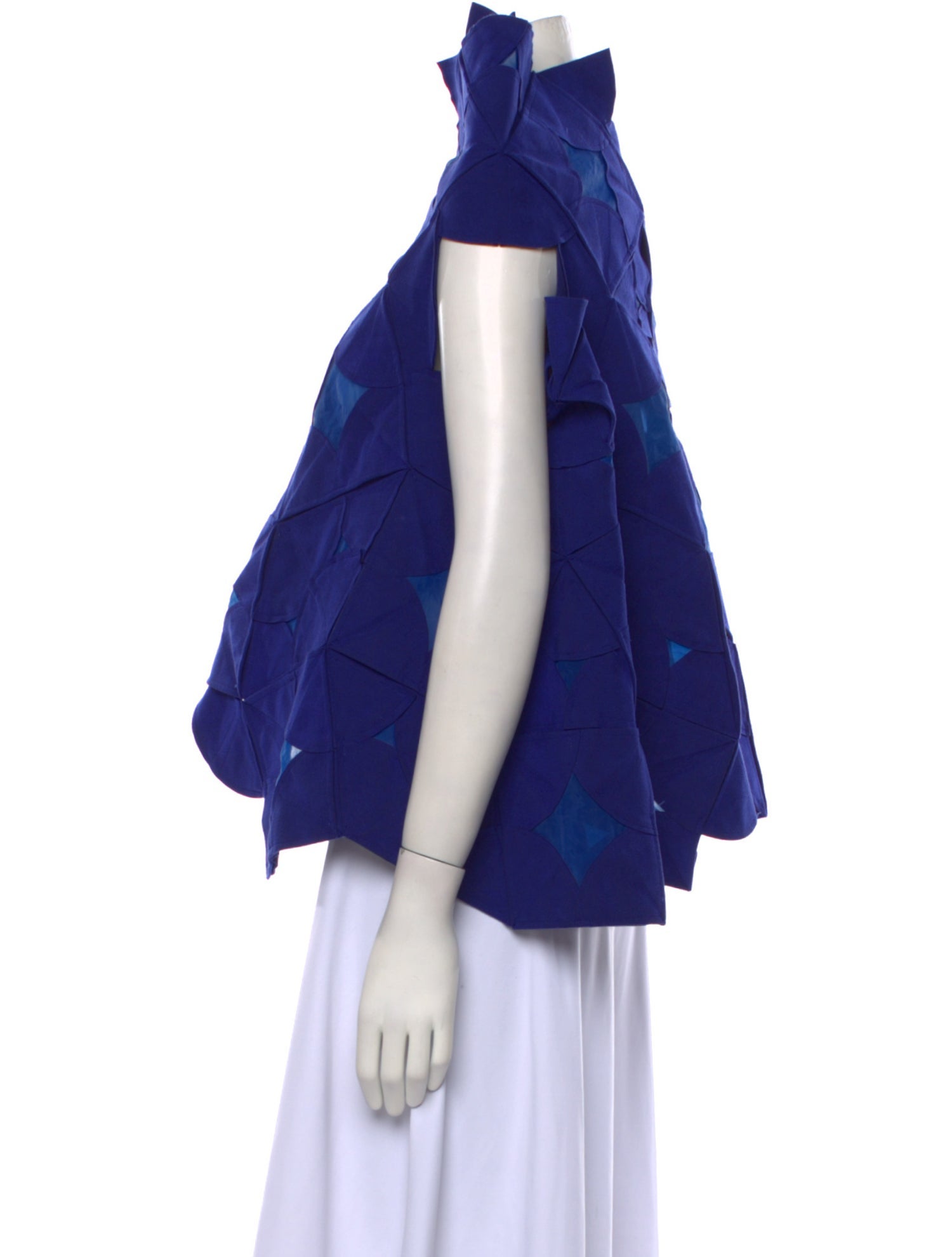 Junya Watanabe Comme des Garçons Faux Leather One-Shoulder Crop Top