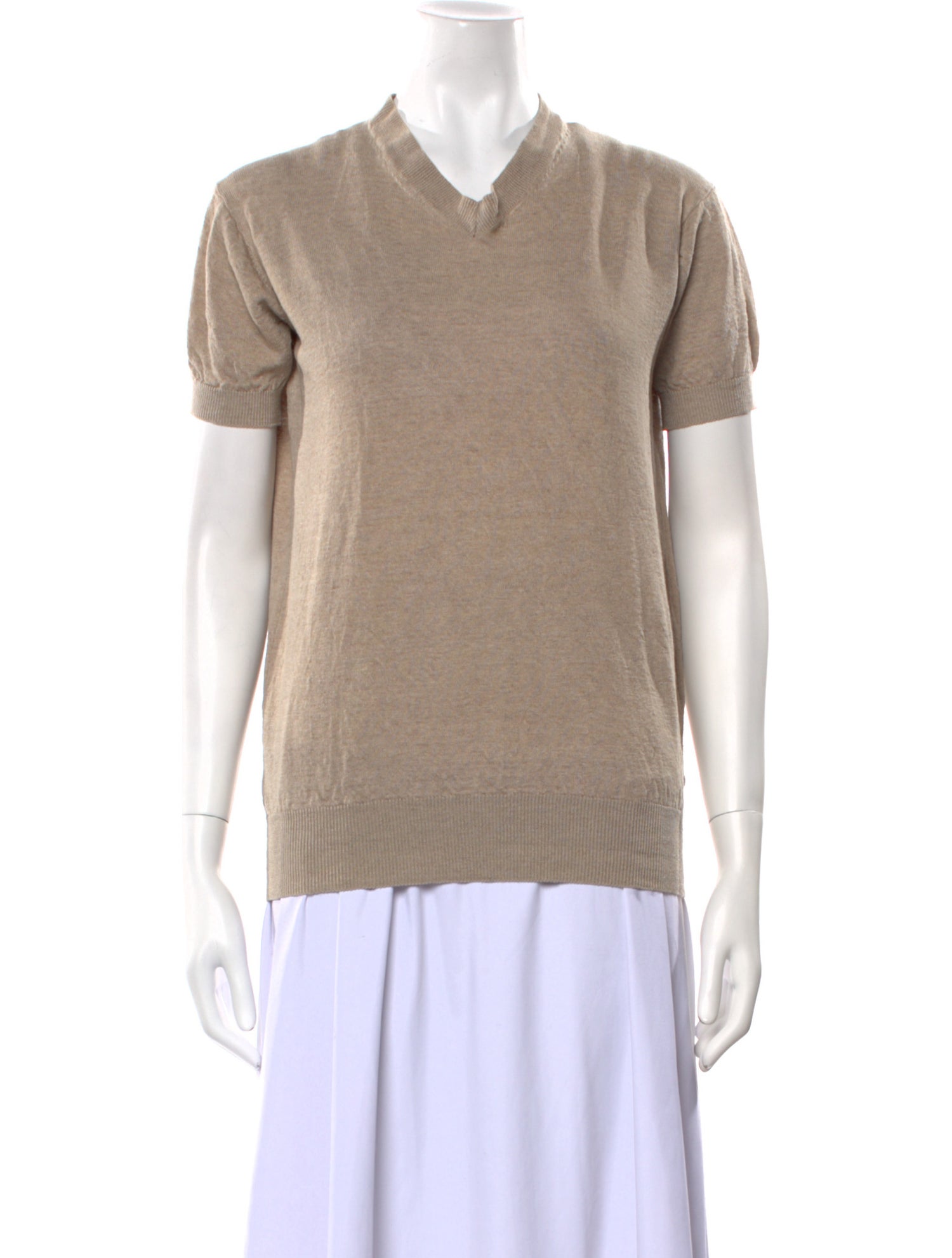 Junya Watanabe Linen V-Neck T-Shirt