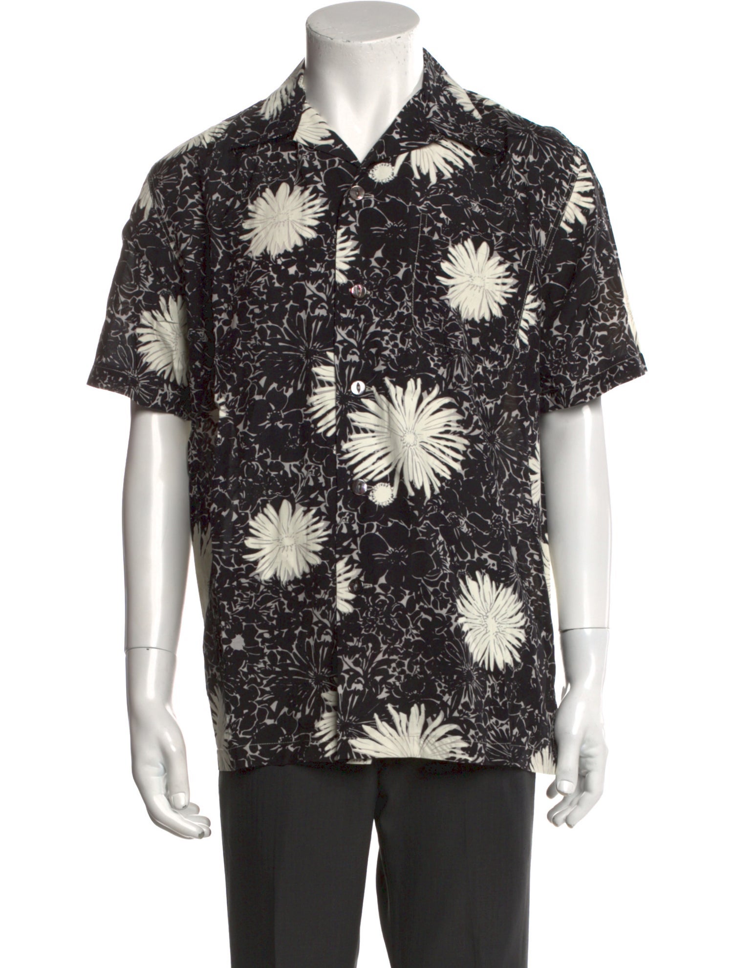 Junya Watanabe Floral Print Short Sleeve Shirt