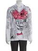 Junya Watanabe Comme des Garçons MAN Linen Graphic Print Denim Jacket
