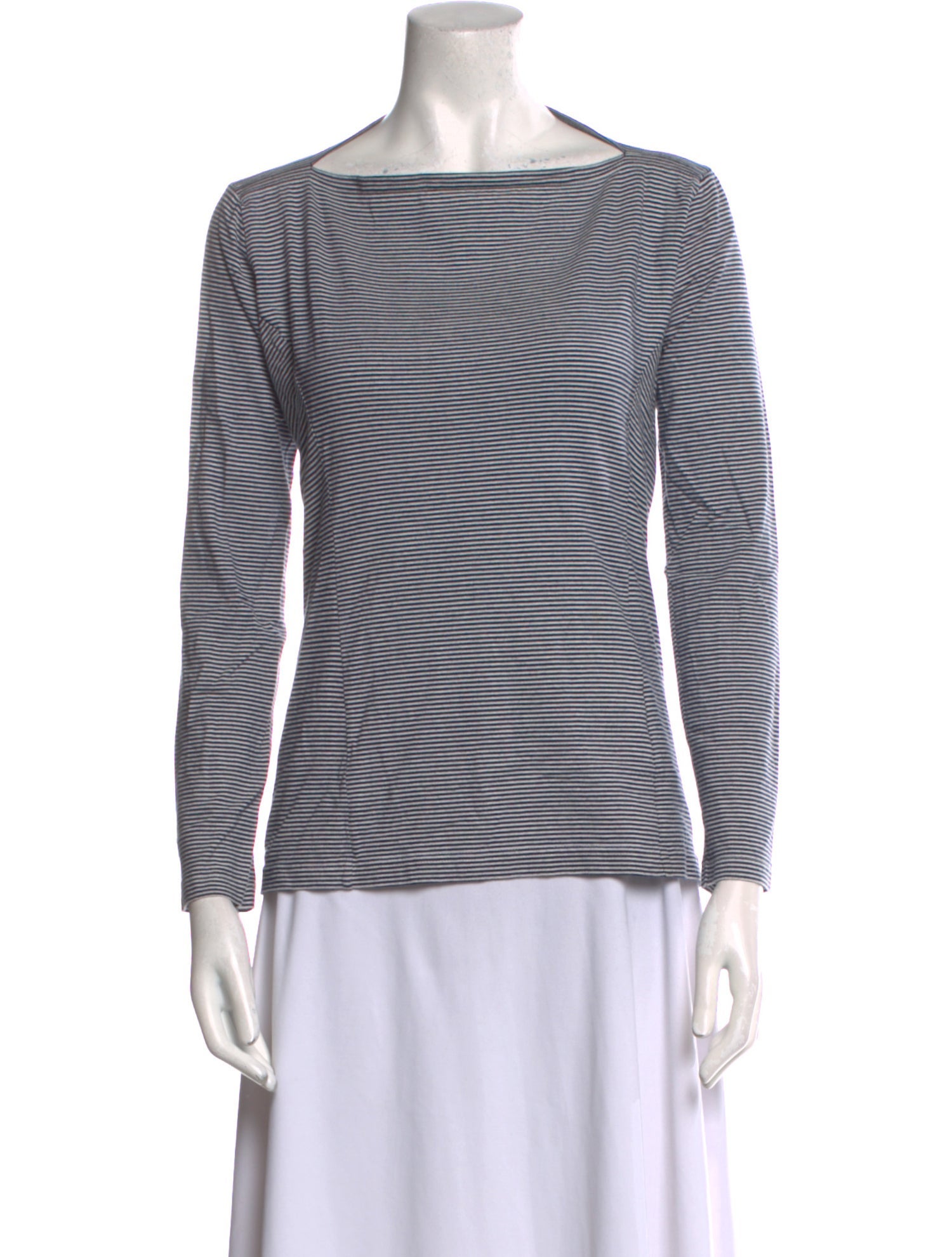 Junya Watanabe Striped Bateau Neckline Top