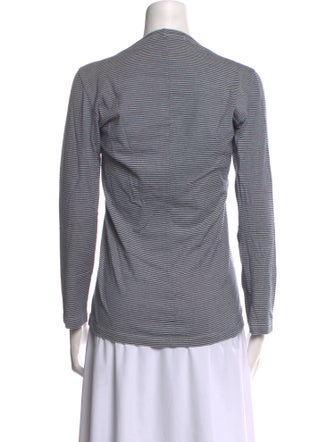 Junya Watanabe Striped Bateau Neckline Top