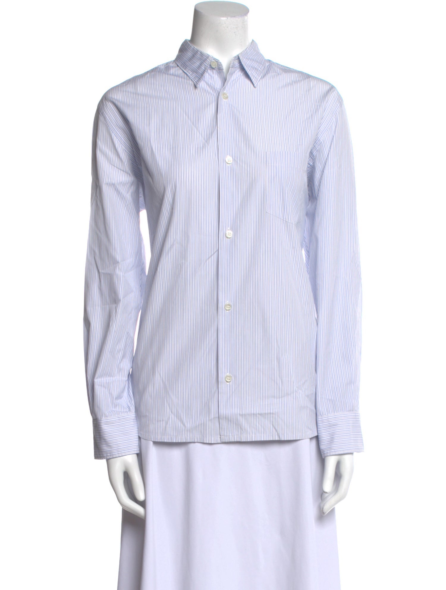 Junya Watanabe Striped Long Sleeve Button-Up Top