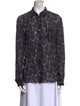 Junya Watanabe Floral Print Long Sleeve Button-Up Top