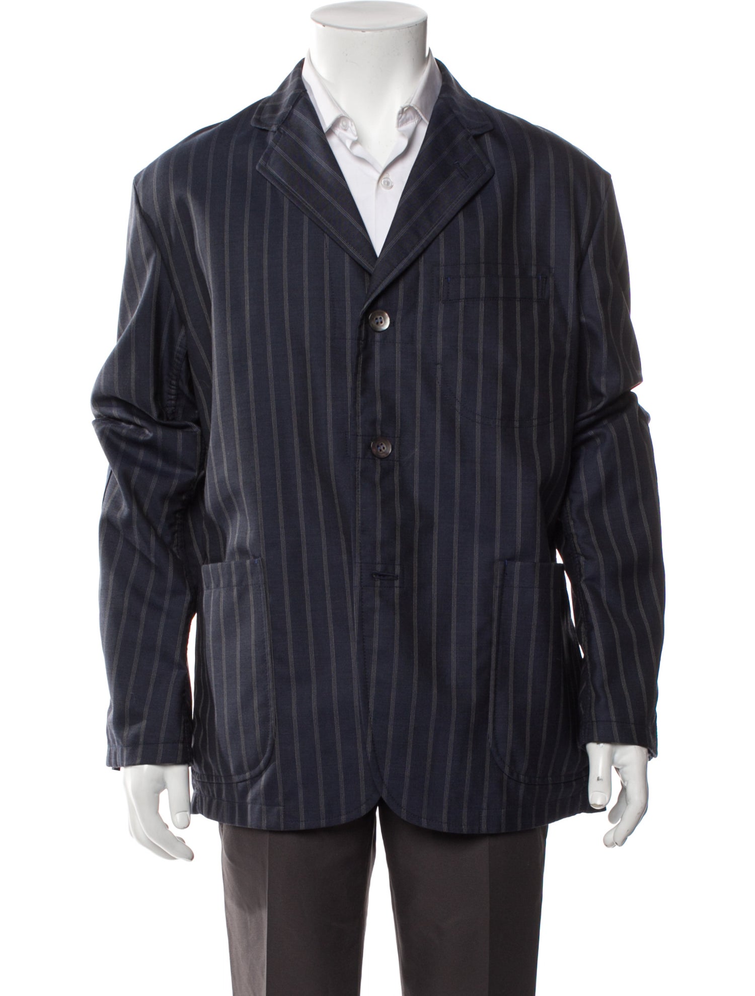 Junya Watanabe Comme des Garçons MAN Wool Striped Utility Jacket