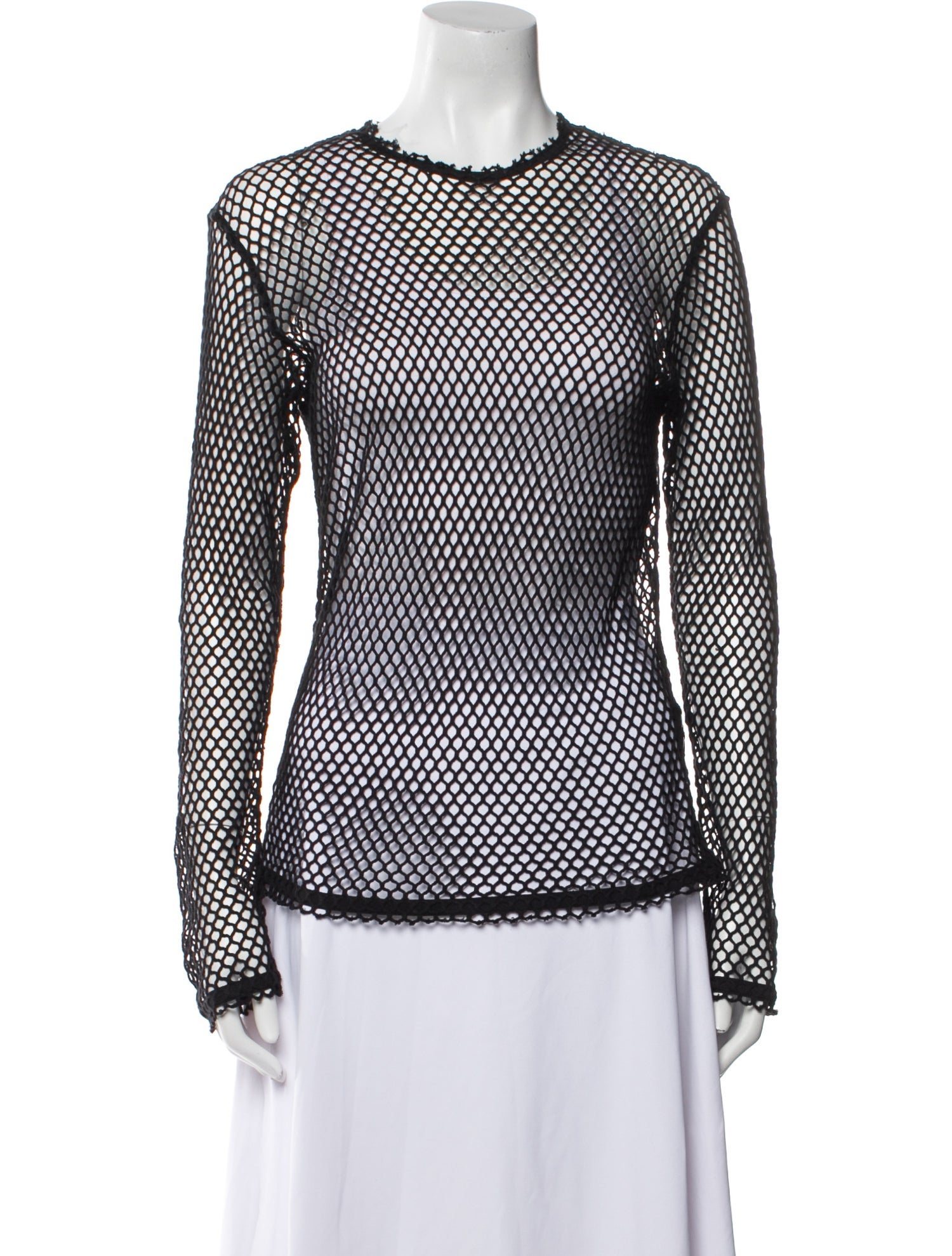 Junya Watanabe Polka Dot Print Crew Neck Top