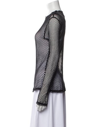 Junya Watanabe Polka Dot Print Crew Neck Top