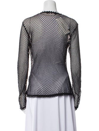 Junya Watanabe Polka Dot Print Crew Neck Top