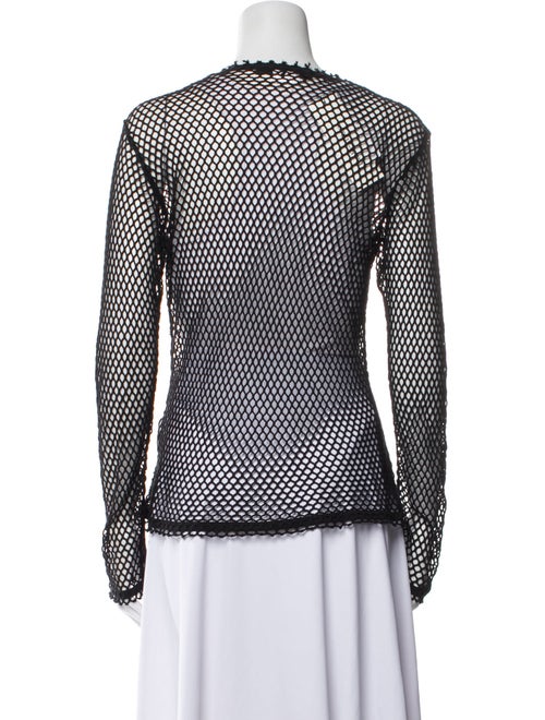 Junya Watanabe Polka Dot Print Crew Neck Top