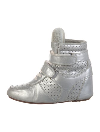Junya Watanabe Leather Lasercut Accents Wedge Sneakers