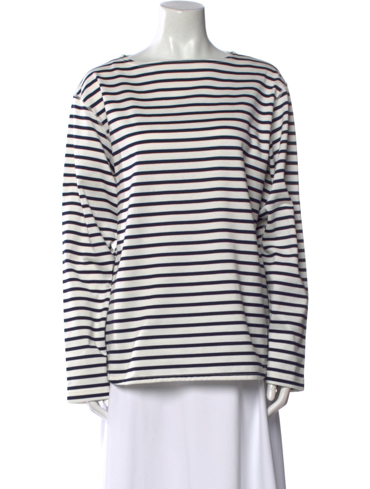 Junya Watanabe Striped Bateau Neckline Top