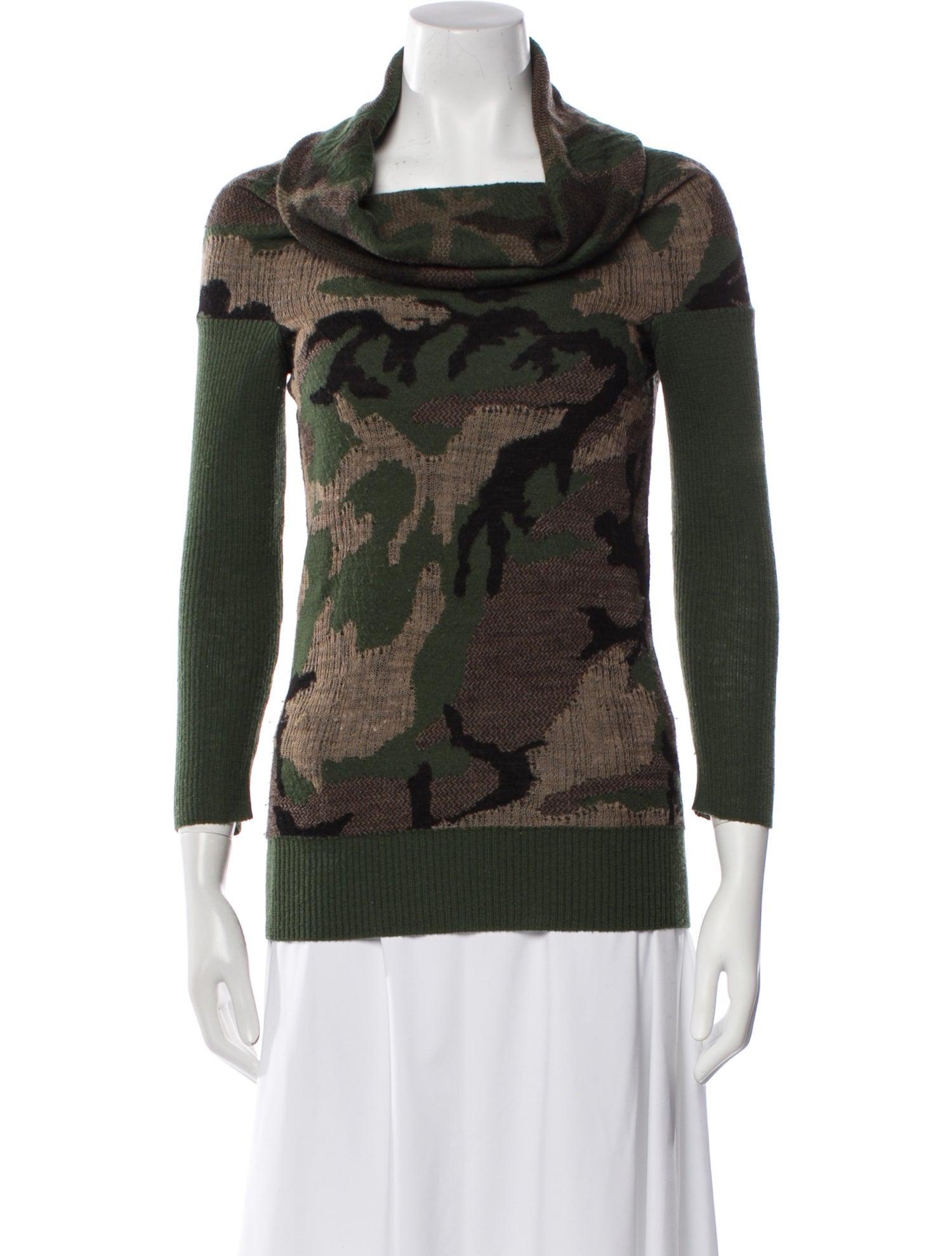 Junya Watanabe Comme des Garçons Wool Camouflage Print Sweater
