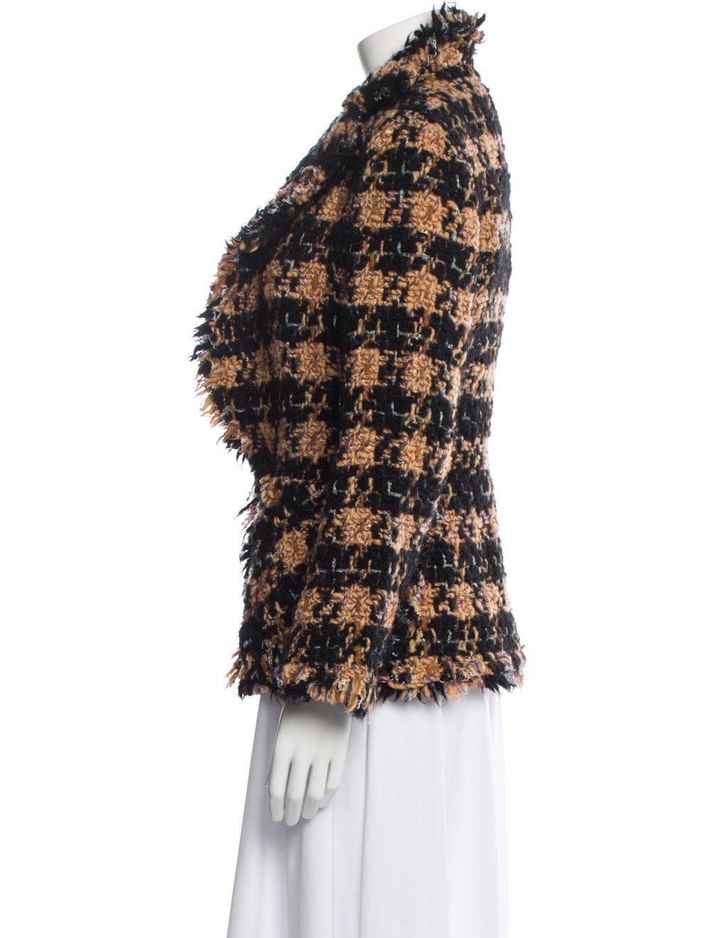 Junya Watanabe Wool Jacket Tweed Pattern Shawl Co… - image 2