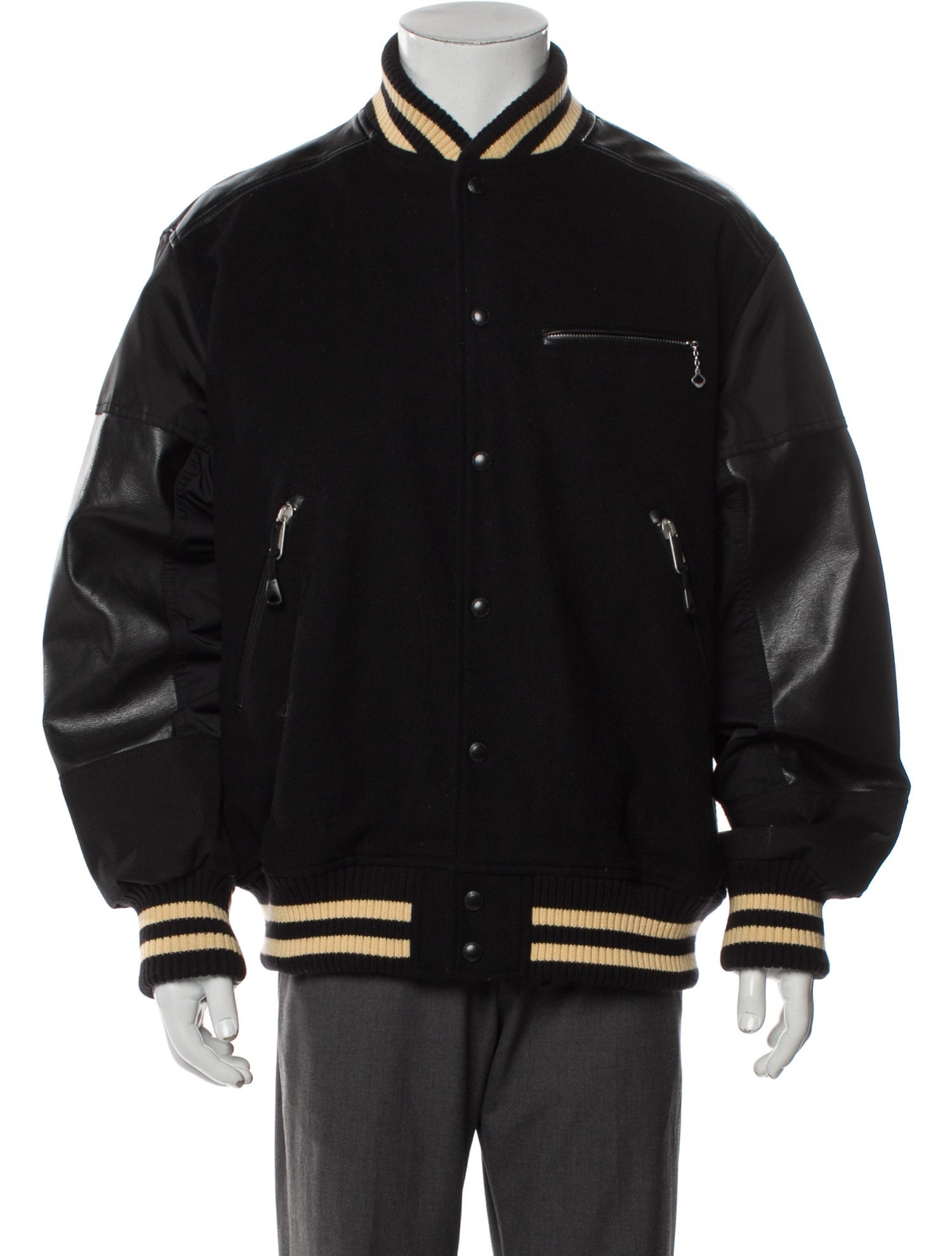 Junya Watanabe Wool Striped Varsity Jacket