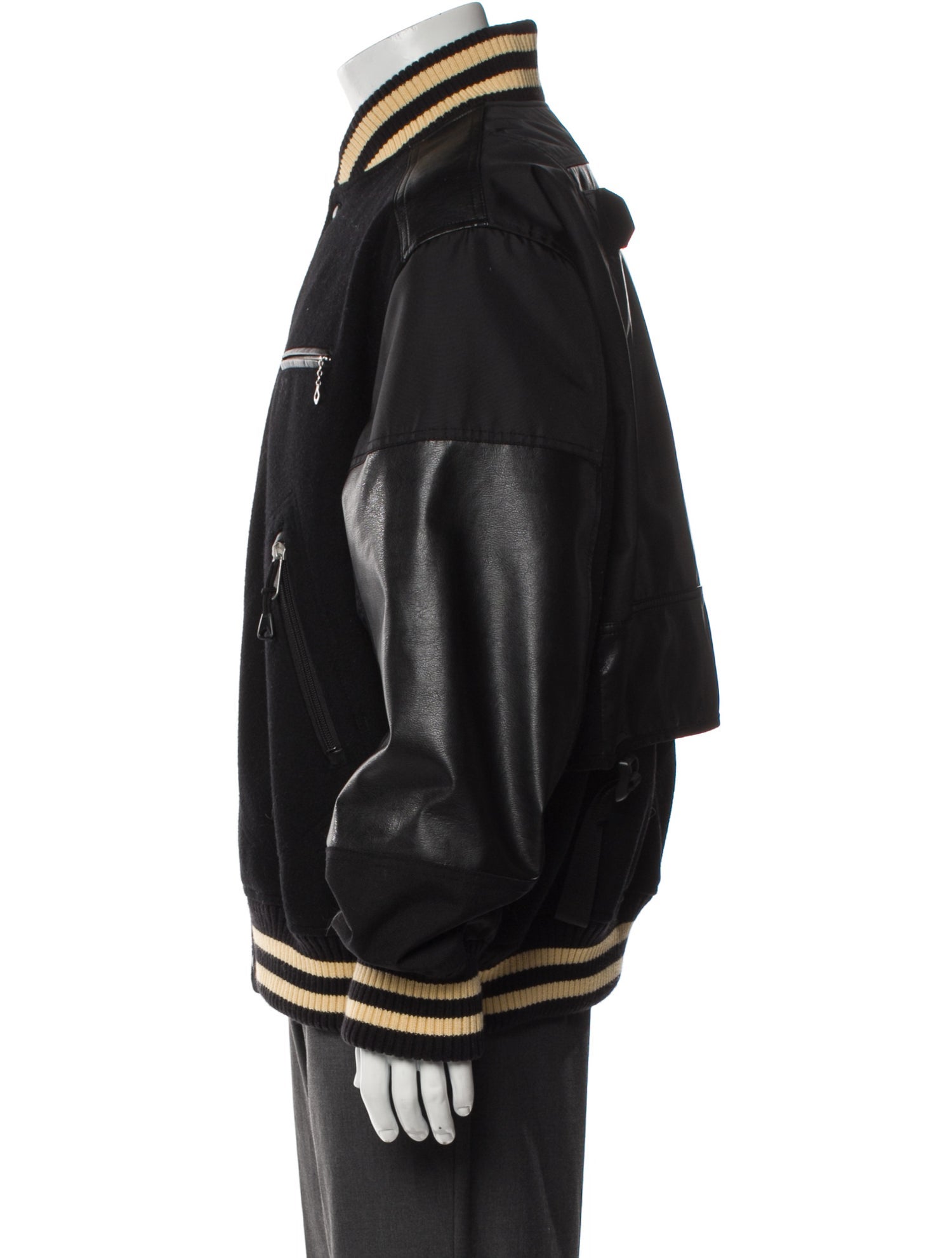 Junya Watanabe Wool Striped Varsity Jacket