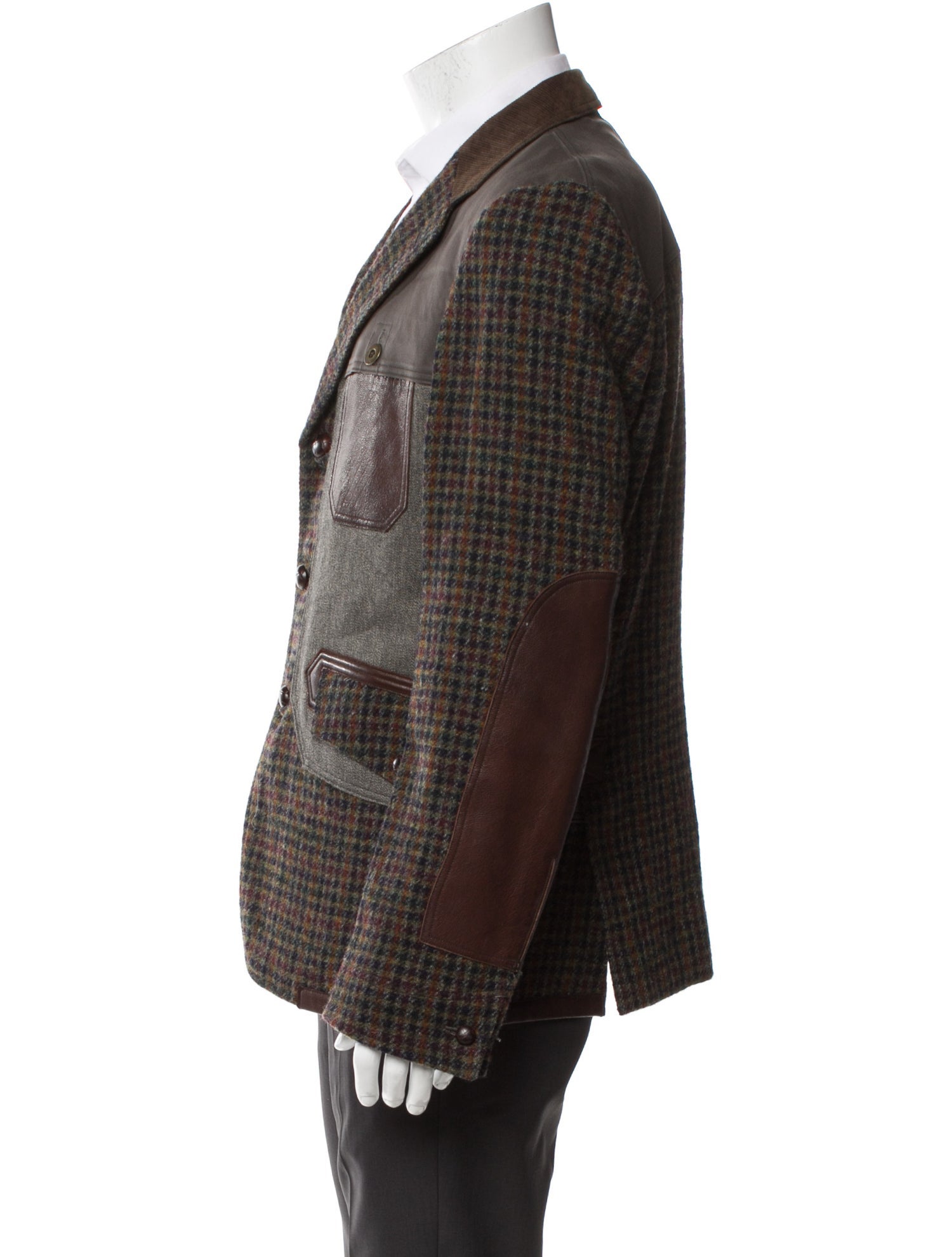 Junya Watanabe Comme des Garçons MAN Wool Houndstooth Print Coat