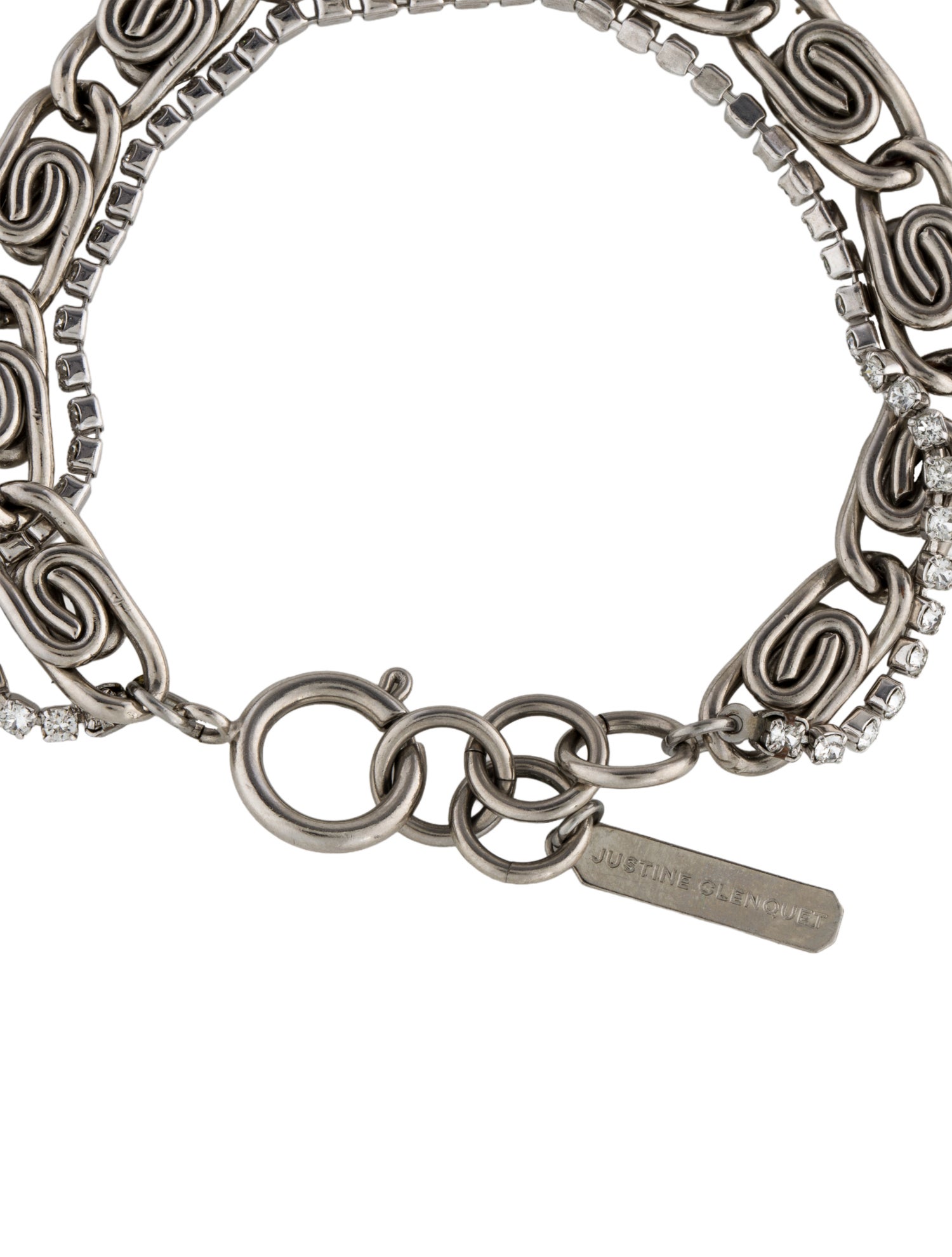 Justine Clenquet Crystal Telly Multistrand Bracelet