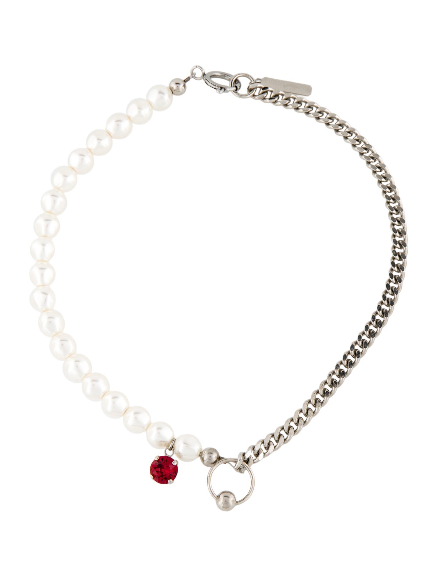 Justine Clenquet Faux Pearl & Crystal Deva Choker Necklace