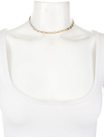 Justine Clenquet Faux Pearl & Crystal Jamie Choker Necklace