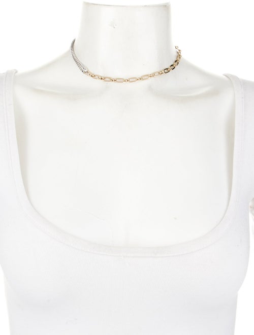 Justine Clenquet Faux Pearl & Crystal Jamie Choker Necklace
