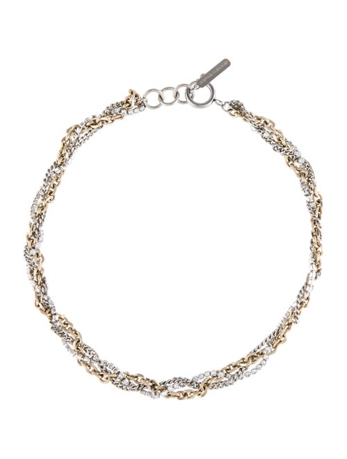 Justine Clenquet Crystal Chain Collar Necklace