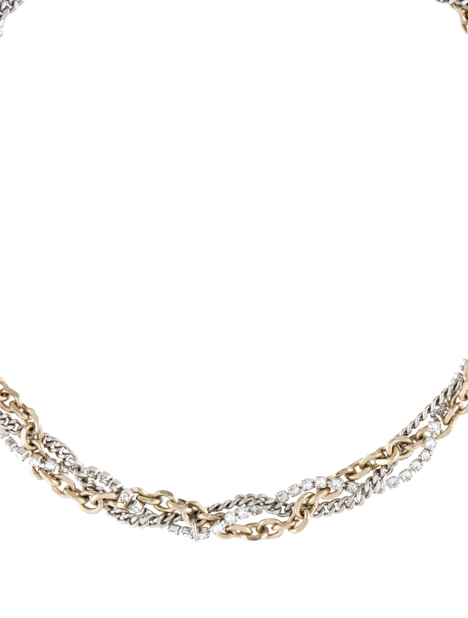 Justine Clenquet Crystal Chain Collar Necklace
