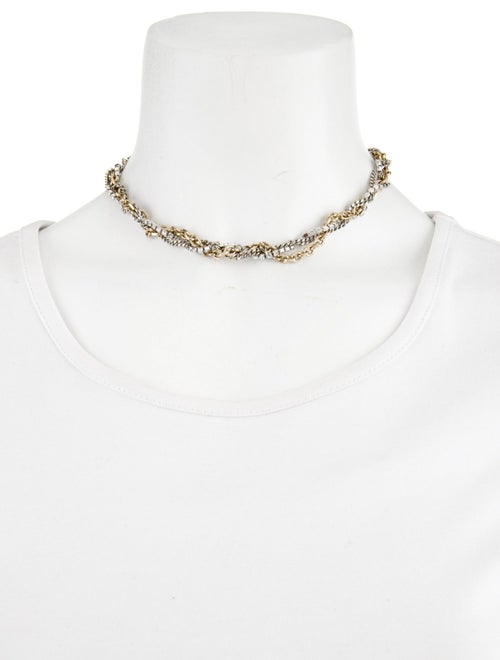Justine Clenquet Crystal Chain Collar Necklace