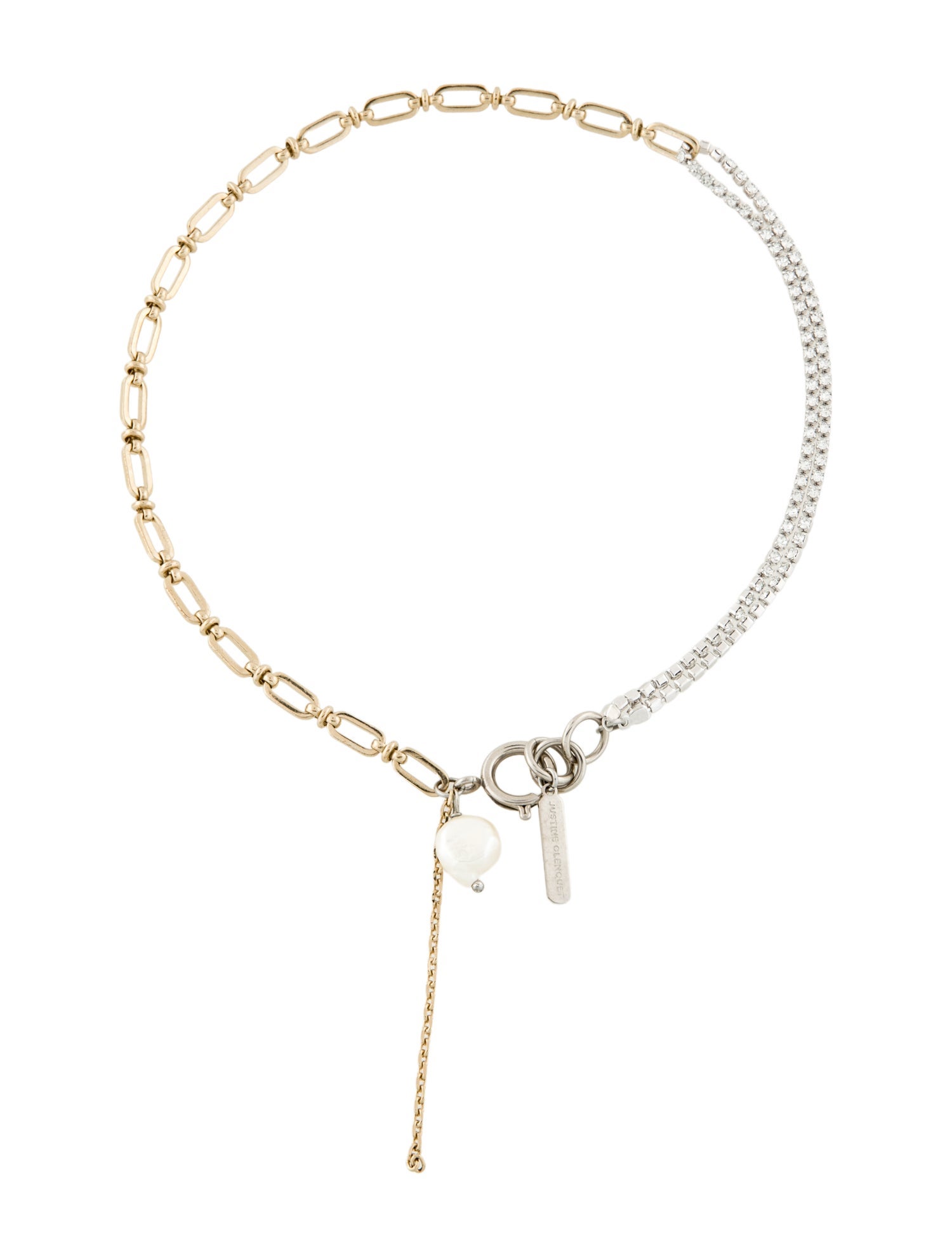 Justine Clenquet Pearl & Crystal Jamie Choker Necklace