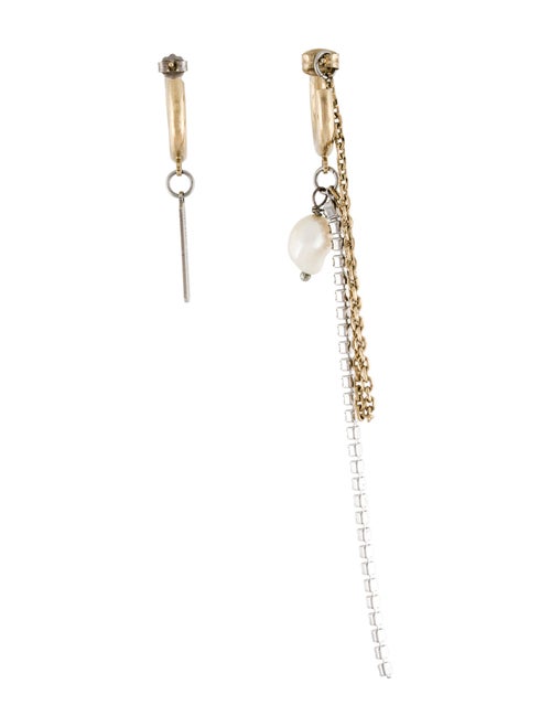 Justine Clenquet Pearl & Crystal Drop Earrings