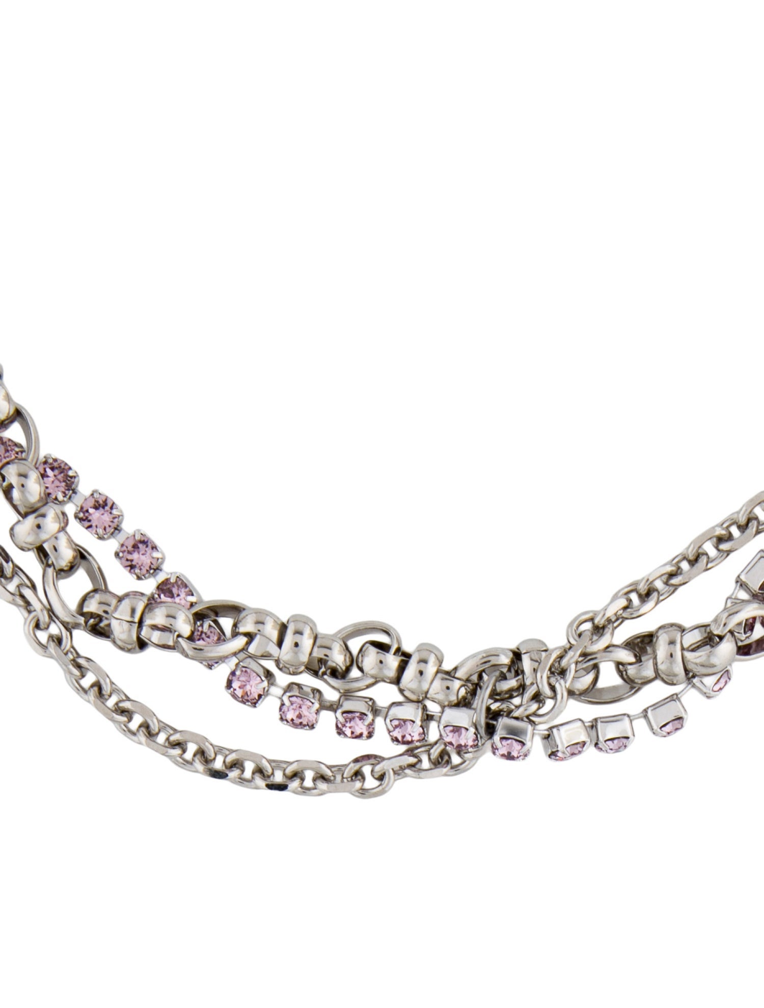 Justine Clenquet Crystal Multistrand Choker Necklace
