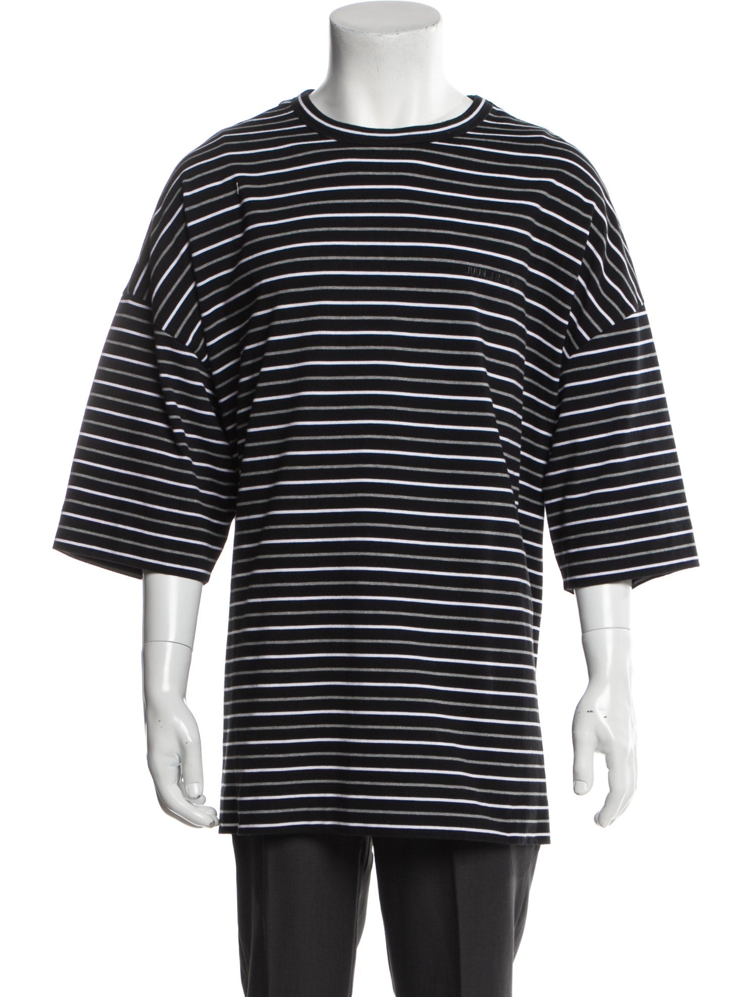 Juun.J Striped Crew Neck T-Shirt