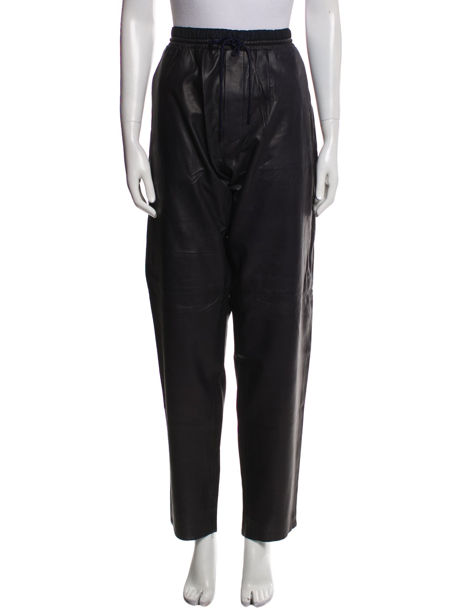 Juun.J Lambskin Straight Leg Pants