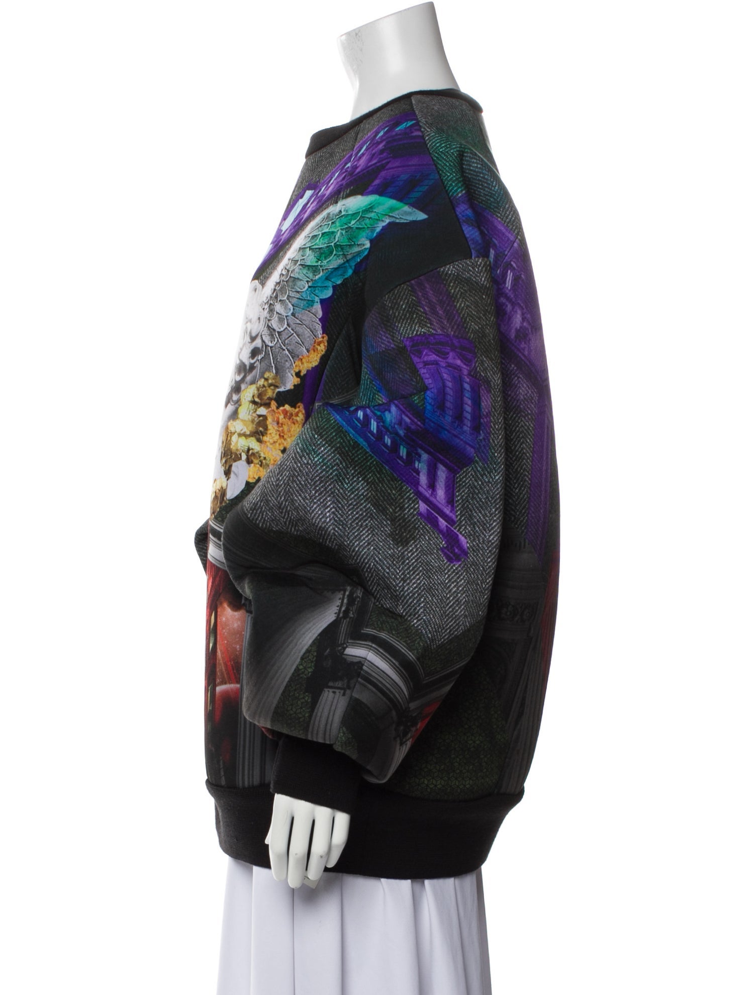 Juun.J Printed Scoop Neck Sweatshirt