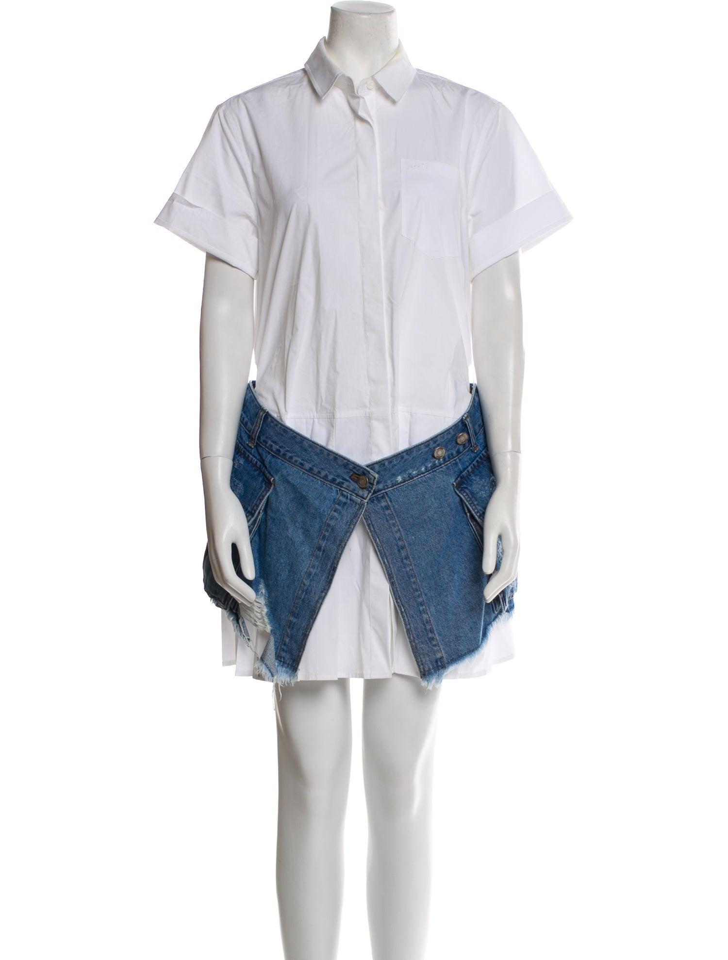 Juun.J Colorblock Pattern Mini Dress