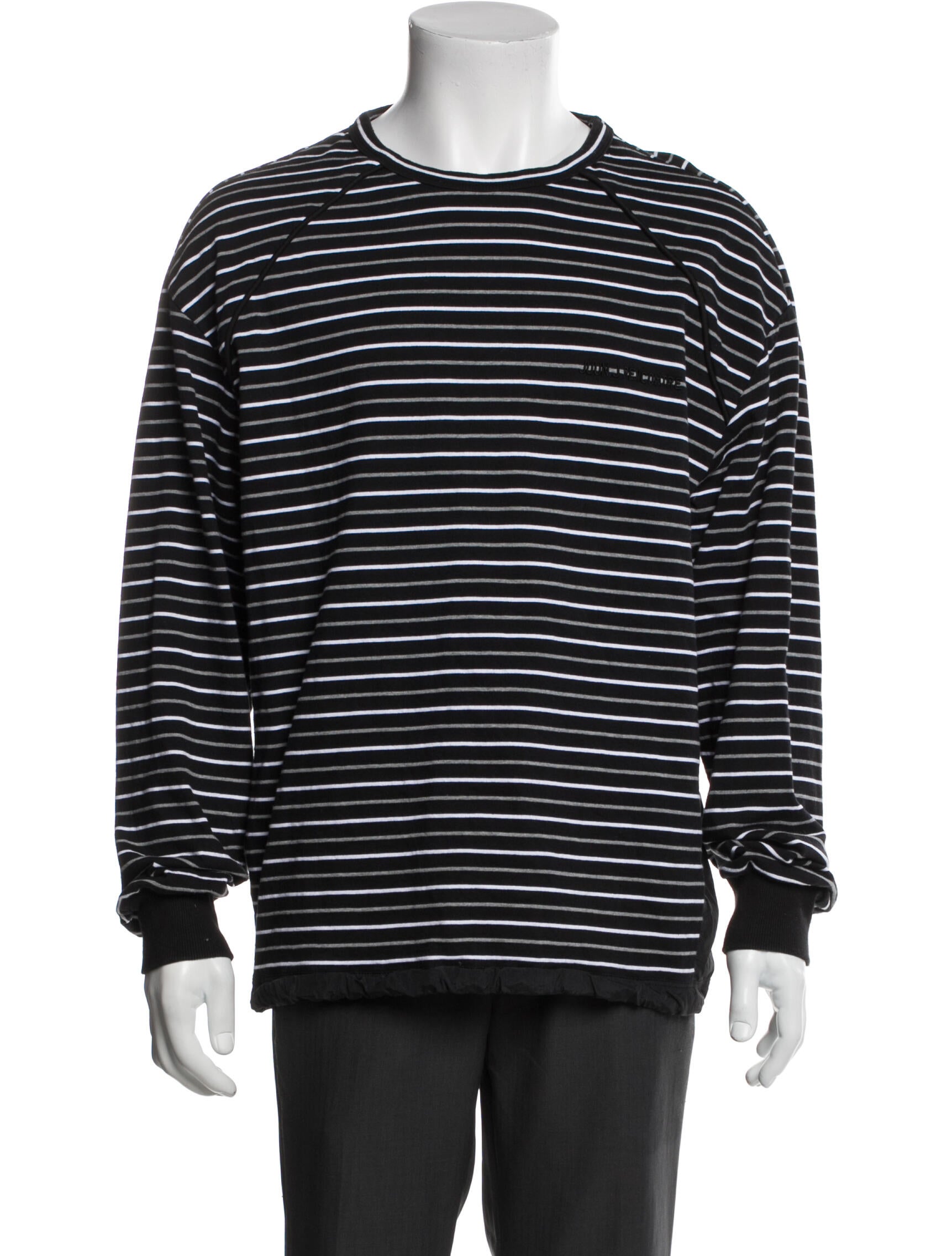 Juun.J Striped Crew Neck T-Shirt