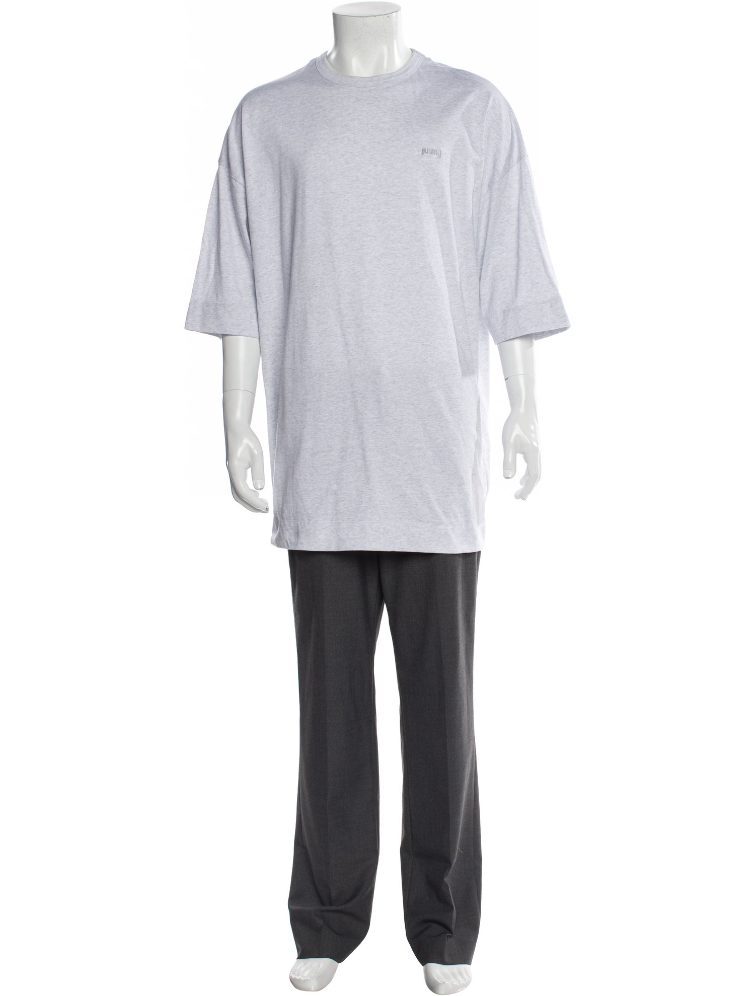 Juun.J Crew Neck Three-Quarter Sleeve T-Shirt