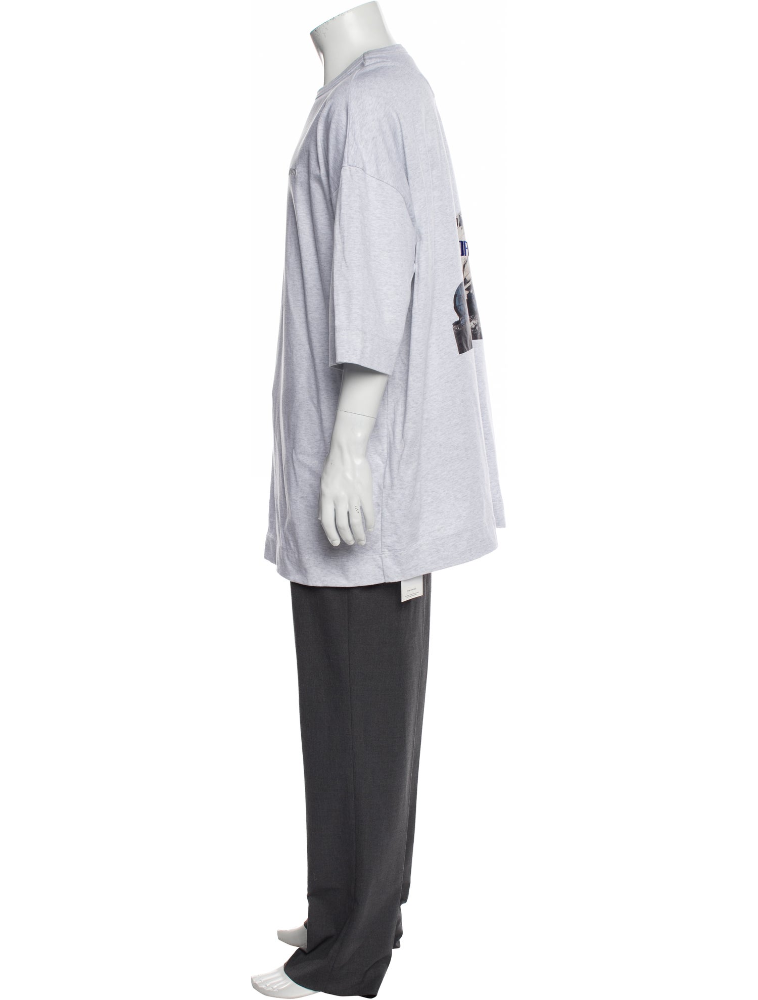 Juun.J Crew Neck Three-Quarter Sleeve T-Shirt