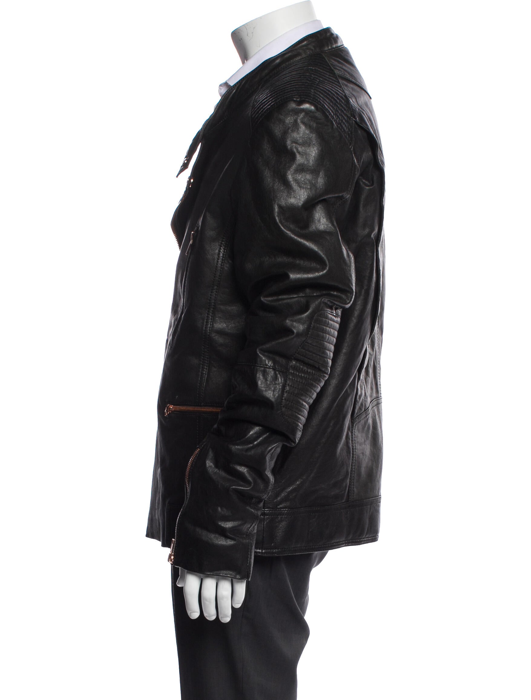 Juun.J Lambskin Moto Jacket