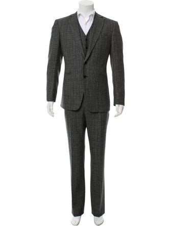 John Varvatos Three-Piece Wool Suit