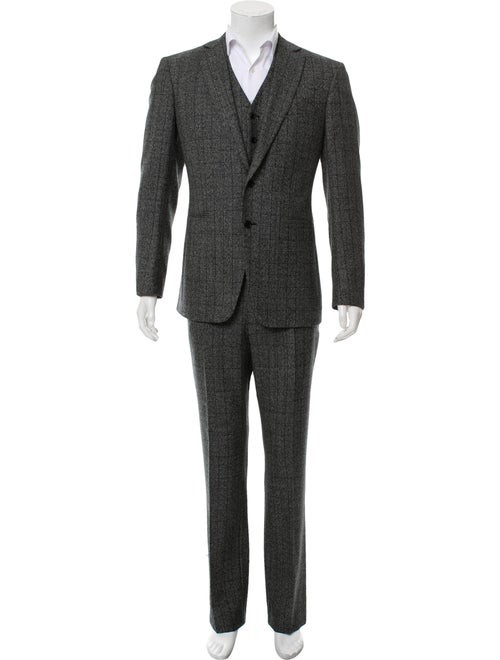 John Varvatos Three-Piece Wool Suit