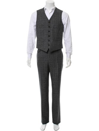 John Varvatos Three-Piece Wool Suit