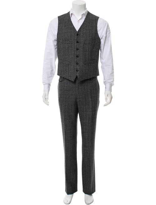 John Varvatos Three-Piece Wool Suit