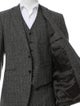 John Varvatos Three-Piece Wool Suit