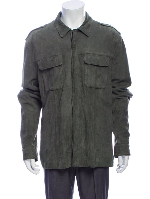 John Varvatos Suede Jacket Green