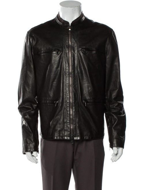 John Varvatos Moto Jacket Brown