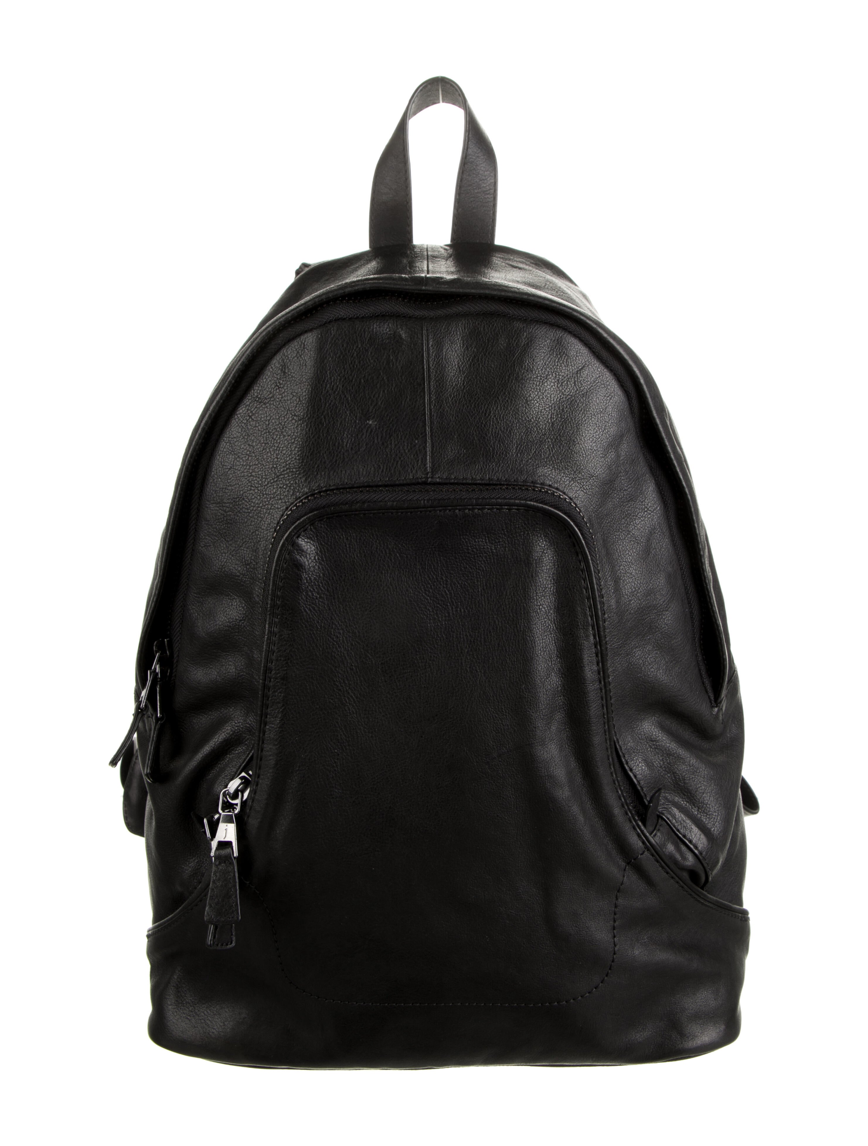 John Varvatos Leather Backpack Black Backpacks, Bags JVA47807 The