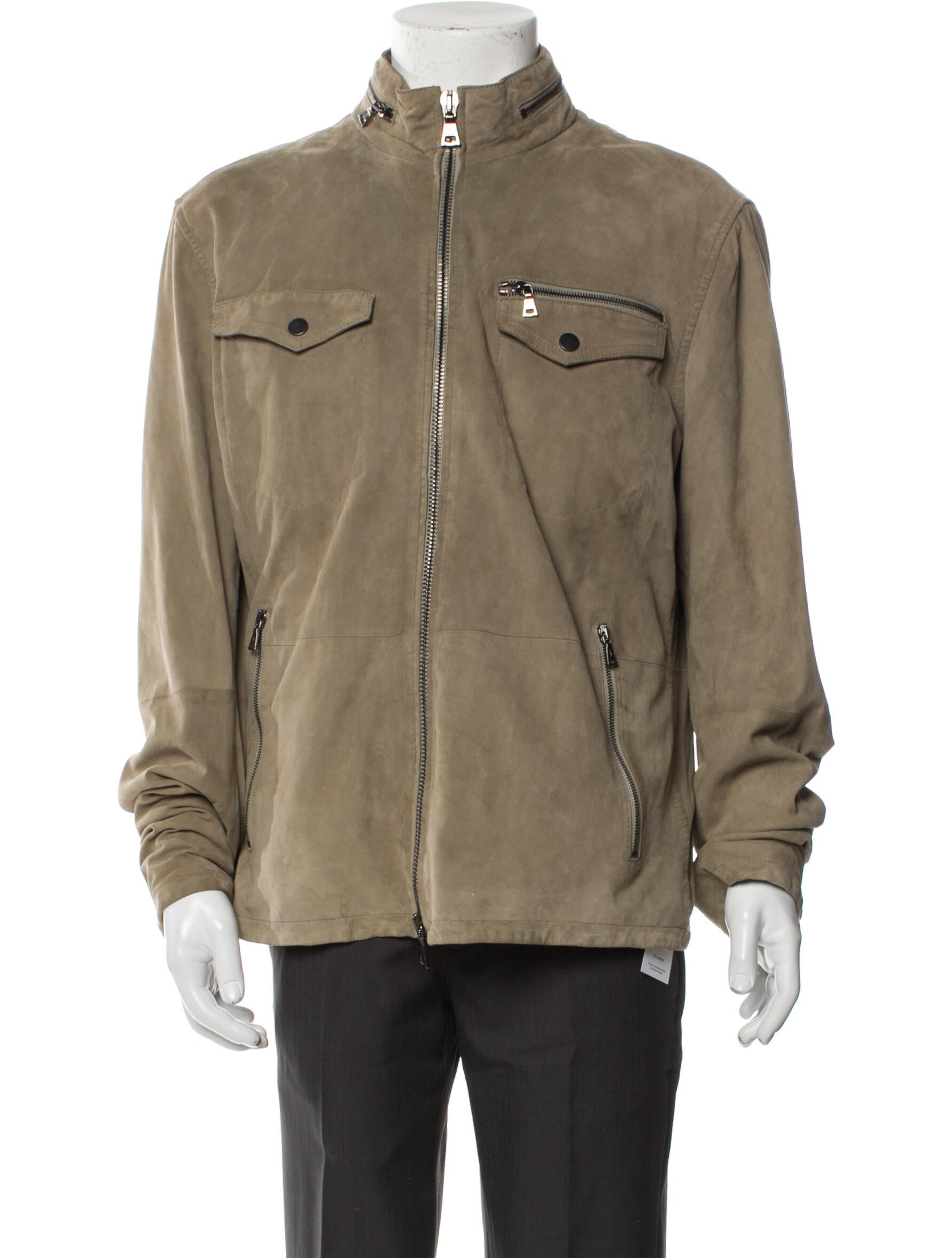 John Varvatos Suede Utility Jacket