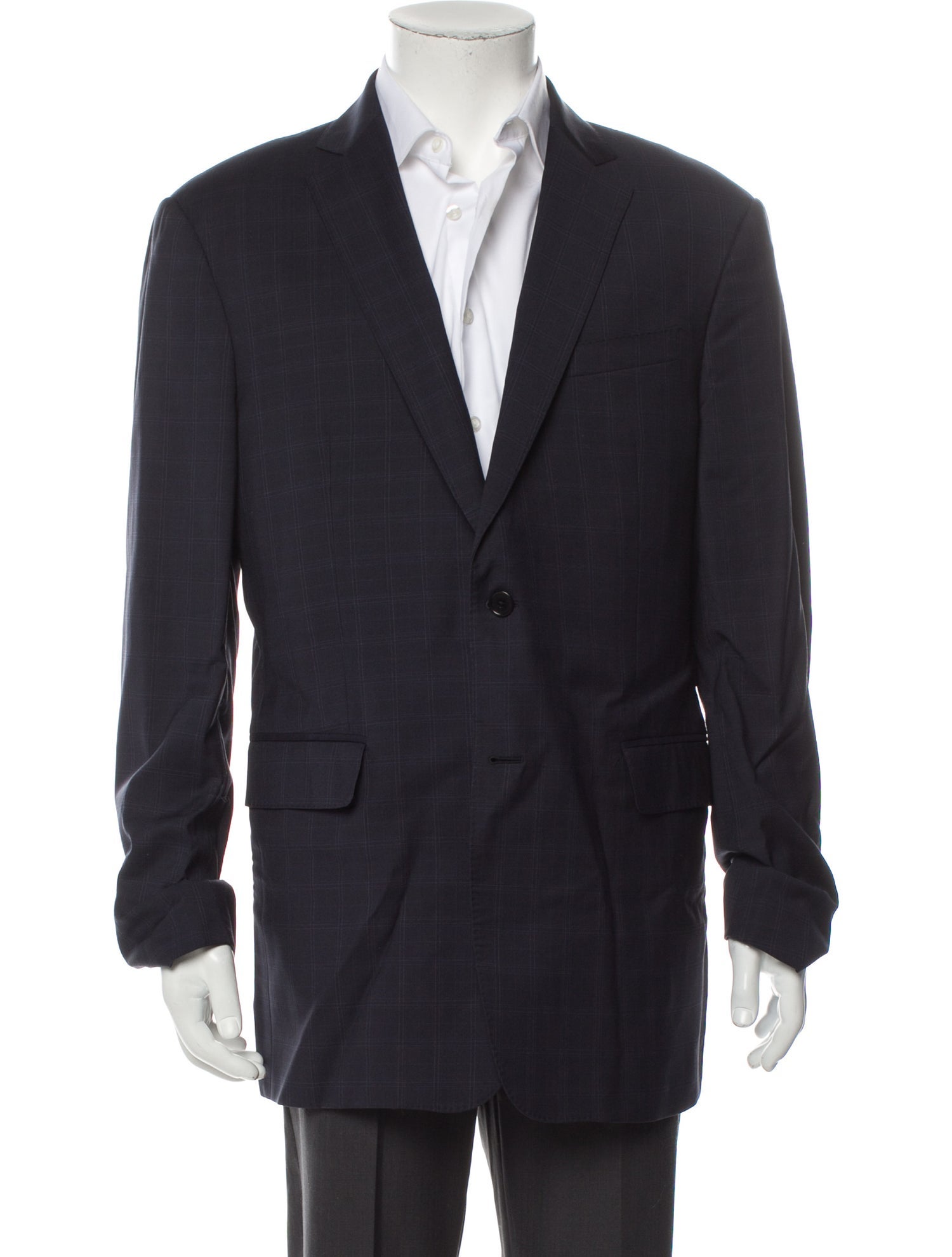 John Varvatos Plaid Print Blazer