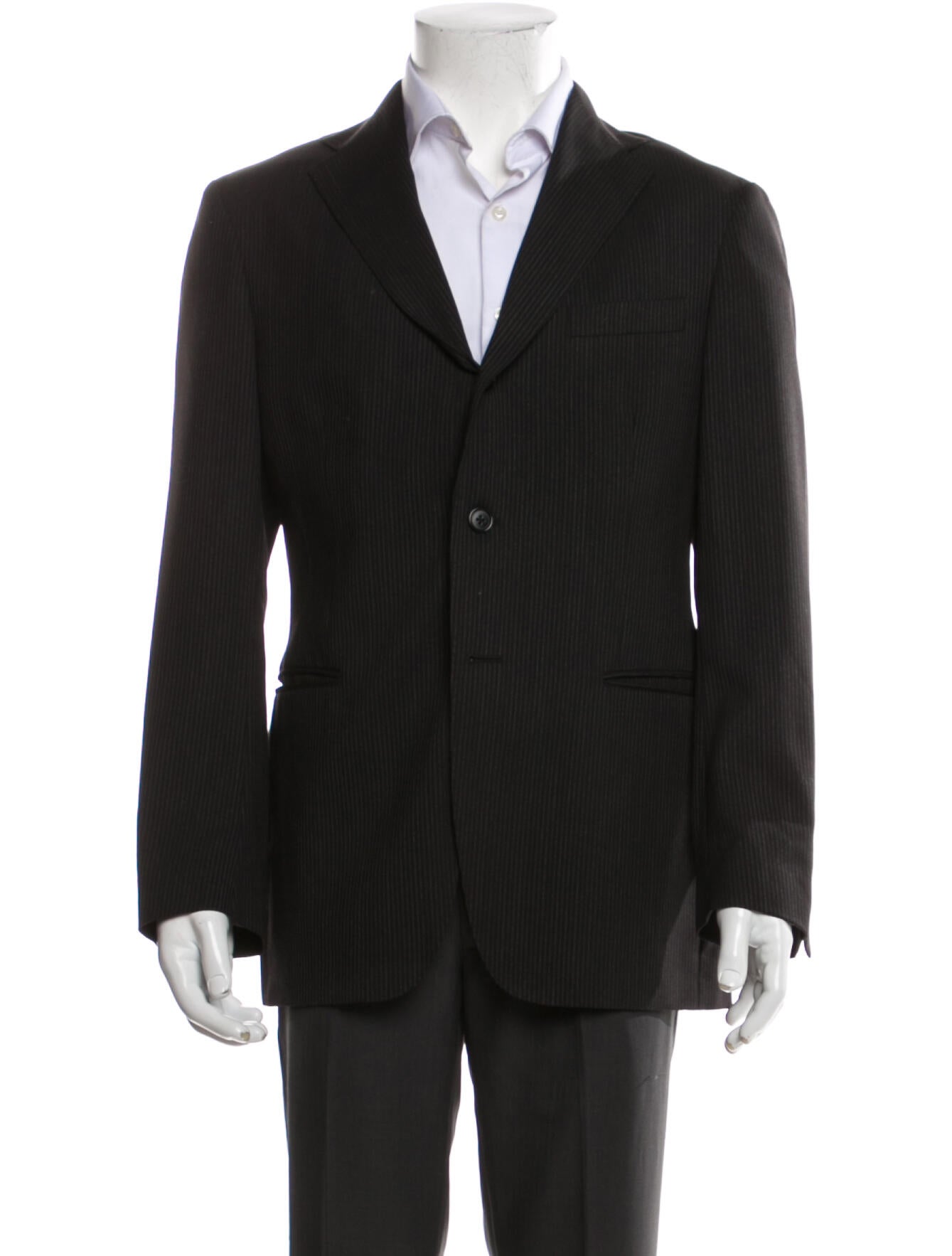 John Varvatos Virgin Wool Striped Blazer